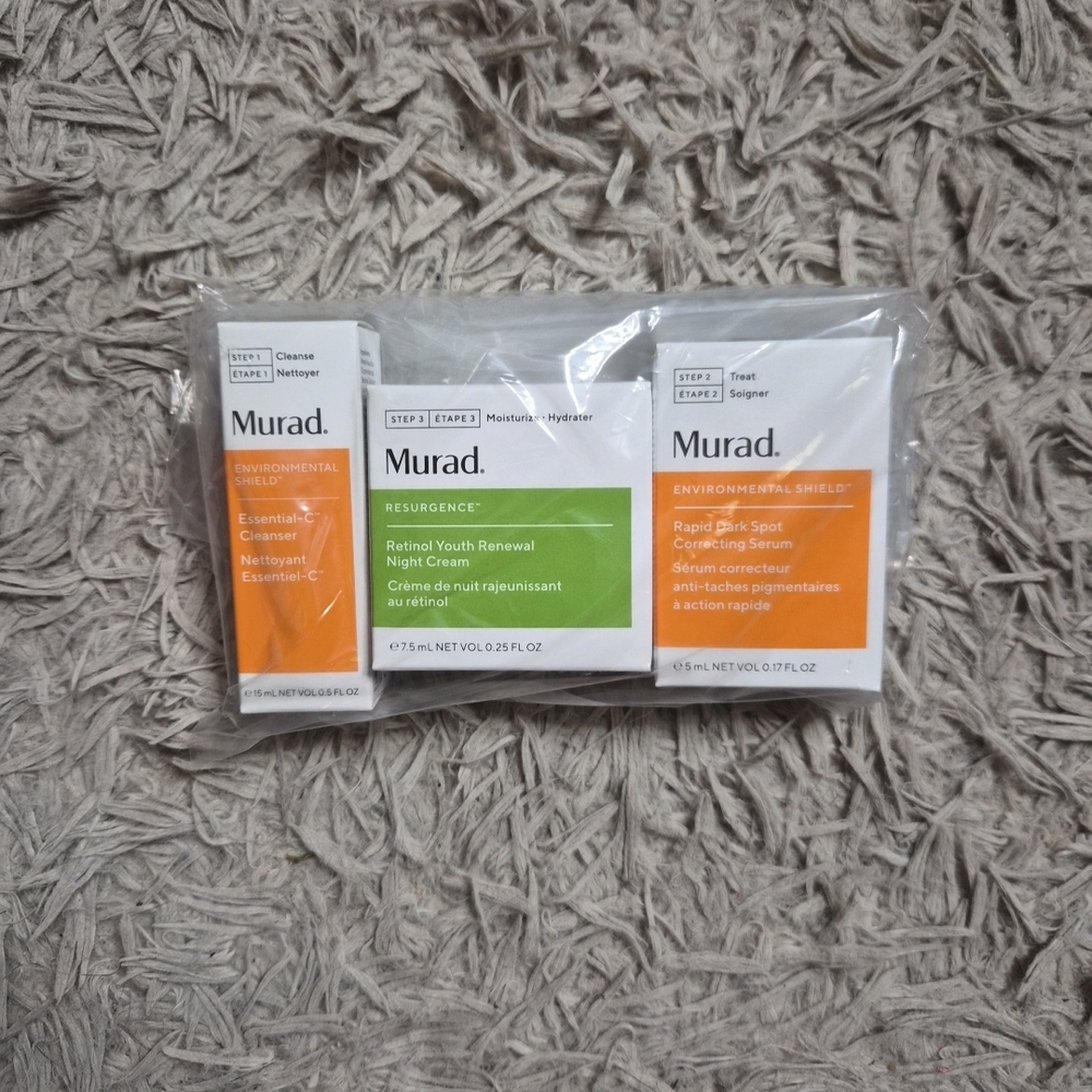 Murad 3 Step Cleanser Dark Spot Correcting Serum Treat Hydrate Night Cream Moist